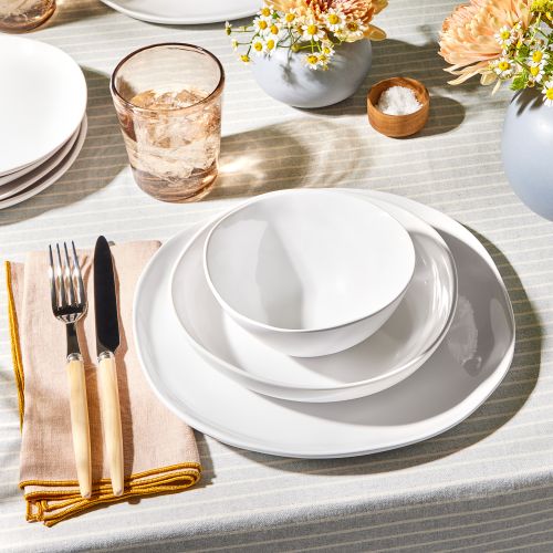 Fortessa Tableware Solutions Modern Melamine Dinnerware, Set of 4